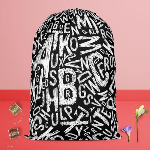 Image of ArtzFolio Alphabets | Reusable Sack Bag | Bag for Gym, Storage, Vegetable & Travel