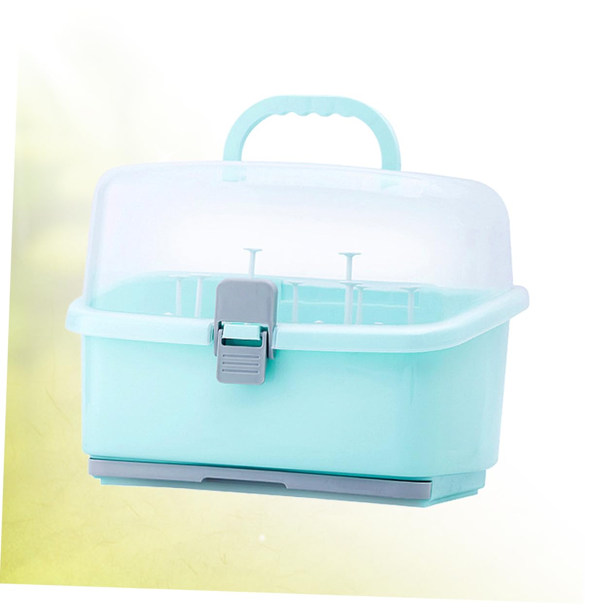 Boîte de Rangement pour Biberons Portable, Grosse Capacité, Plastique Vert | Maison et Extérieur, Protège Biberon et Tétine, Format Pratique pour Voyage