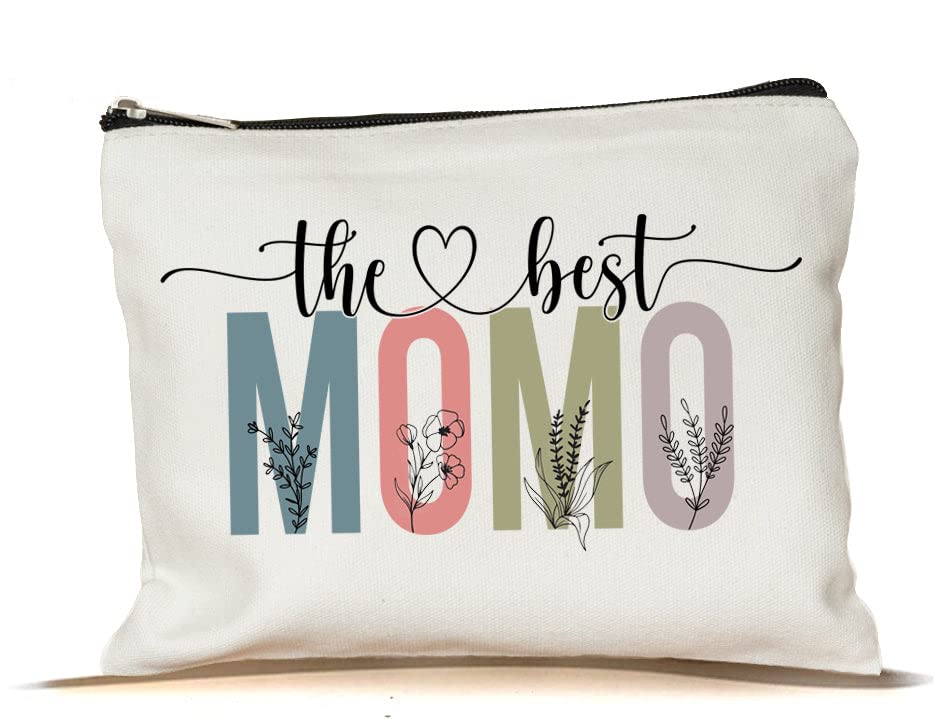 PTDShops The Best Momo Makeup Bag - Mothers Day Makeup Bag - Cute Momo Cosmetic Bag - Gift Birthday Momo Makeup Bag - Best Momo Cosmetic Bag - Gift Momo Zipper Makeup Bags Travel