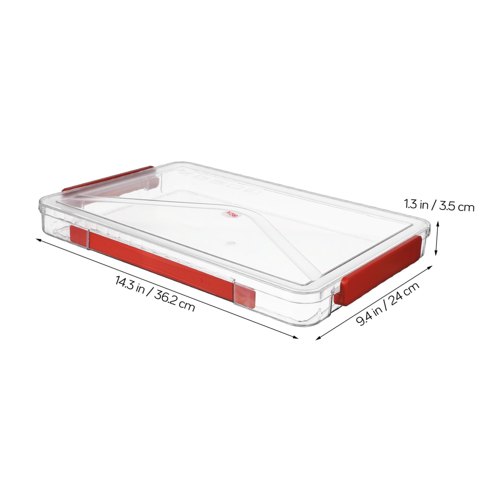 KALLORY 2pcs Clear Plastic File Storage Box with Lids Portable Organizer for Paperwork Scrapbooking and Documents Stackable Storage Bins for Efficient Space Management