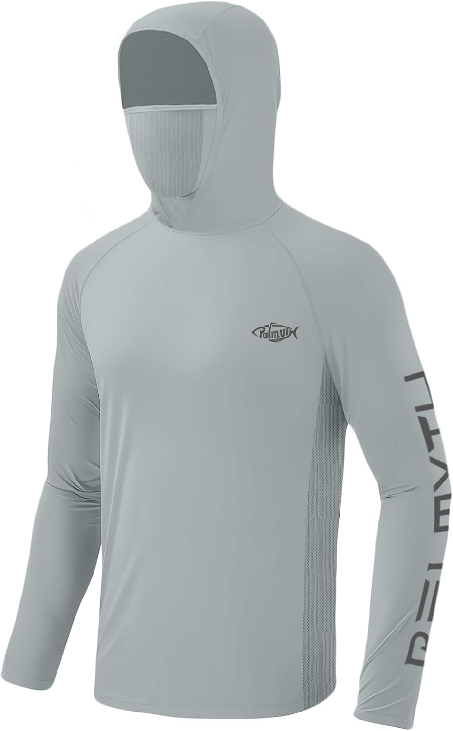 Palmyth Fishing Shirts for Men Long Sleeve UPF 50+ Sun Protection Fishing Hoodie with Neck Gaiter
