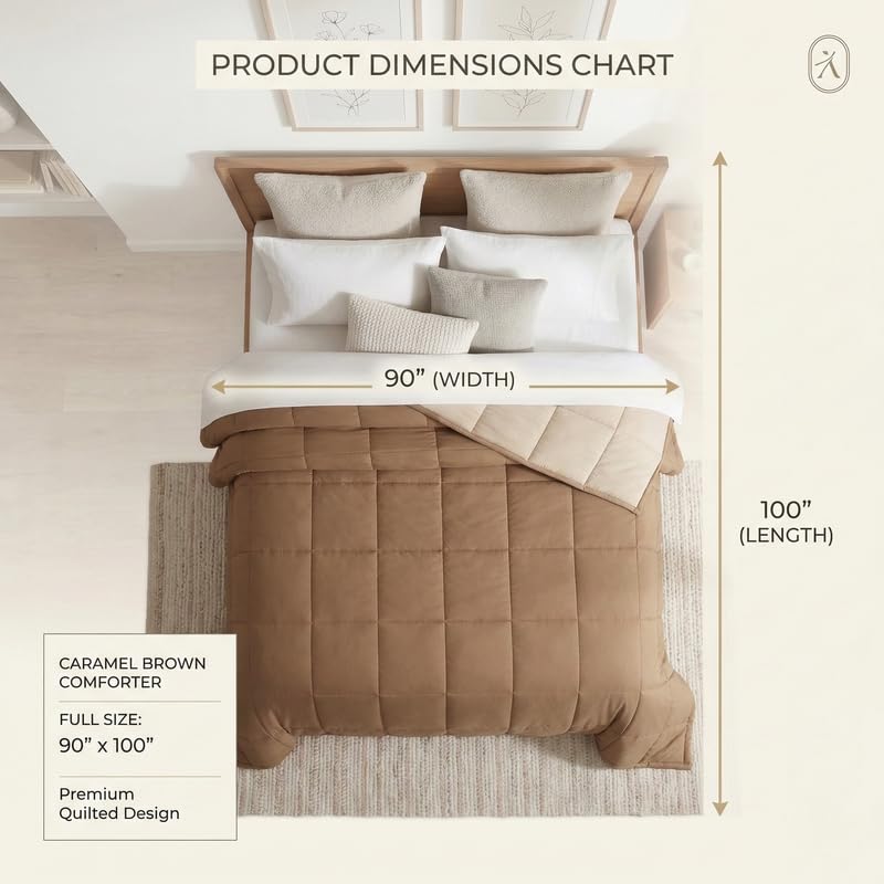 Image of SANMARINO Reversible Single Size Comforter 220 GSM Microfiber | Single Bed AC Comforter /Blanket for Winter & All Season | Soft Lightweight Quilt /Duvet (60 x 90 Inches, Mocha Brown)