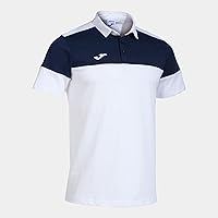 Joma Polo m/c Uomo Crew V Bianco Blu Navy