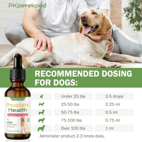 Image of Prostate Health Support for Dogs, Relieves Enlarged Prostate, Supports Urinary Tract Health, Normal Frequency, Enhances Overall Immune Wellness, Natural Herbal Supplement, 2 oz (59 ml), Herbal Flavor