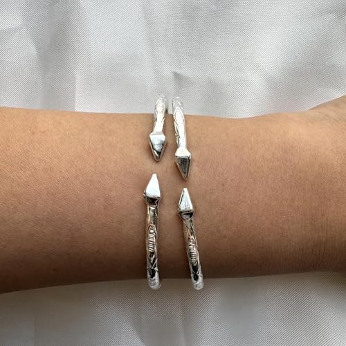 Pyramid .925 Sterling Silver West Indian Bangles, Made in the Usa, 1 pair4