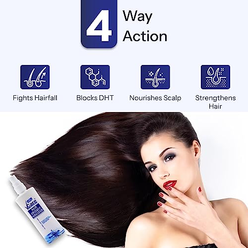 Image of VCare Ayurvedic Hair Growth Tonic and Vitalizer Spray Bottle for Men and Women Reduces Hair Fall for All Hair Type | Control Dandruff, Itching| Moisturizer for Dry Head-100 ml