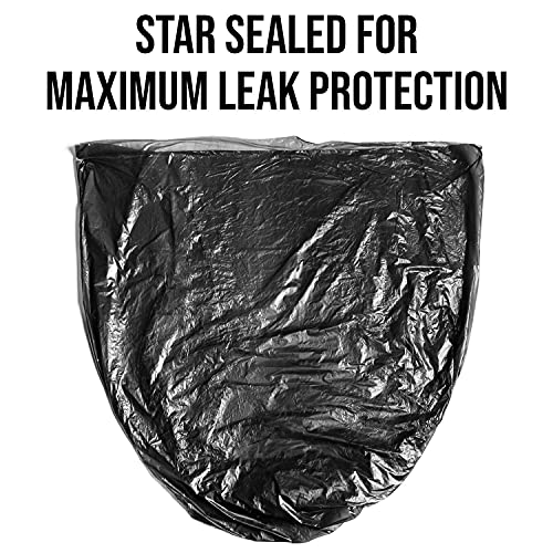 Image of Aluf Plastics T-Tough Roll Pack Low Density Repro Blend Star Seal Coreless Rolls Bag, 7-10 Gallon 1.0 Mil 23 inch Length x 24 inch Width, H Strength, Black (Pack of 2000)