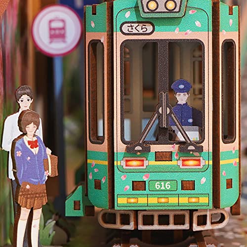 Cuteefun DIY Book Nook Kit, Mini Maison De Poupée DIY, Inserts D'étagères, Livre En Bois Nook Set Pour Adultes Construire, Faites Votre Propre Modèle