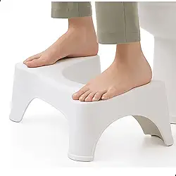 Banquinho Auxiliar para Vaso Sanitário – Melhora a Postura, Encaixe Universal, Antiderrapante, Uso Adulto e Infantil.