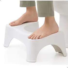 Banquinho Auxiliar para Vaso Sanitário – Melhora a Postura, Encaixe Universal, Antiderrapante, Uso Adulto e Infantil.