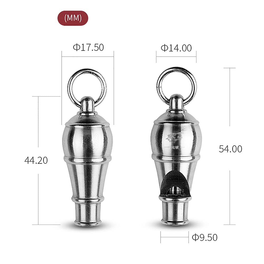 Trillerpfeife Metall Tillerpfeife Notfallpfeife Outdoor Survival Whistle Lightweight Treble Pfeife Notfalllegierung Whistle Sportpfeife Kein Bead Cavity Design (Color : Silver)