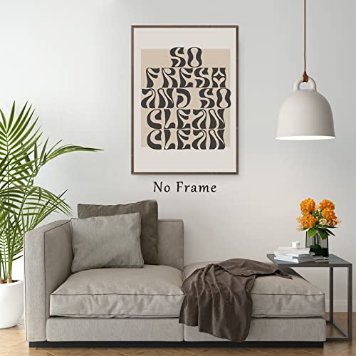 So Fresh And So Clean Clean Canvas Matisse Prints Modern Typography Wall Art Abstract Wall Art Prints Boho Paintings Black And Brown Abstract Wall Art Neutral Contemporary Wall Art 16X24Inch Frameless #TOP5