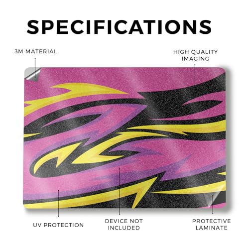 Image of Glossy Glitter Laptop Skin Compatible with Alienware M18 R2 (2024) - Tribal Magenta - Premium 3M Vinyl Protective Wrap Decal Cover - Easy to Apply | Crafted in The USA by MightySkins