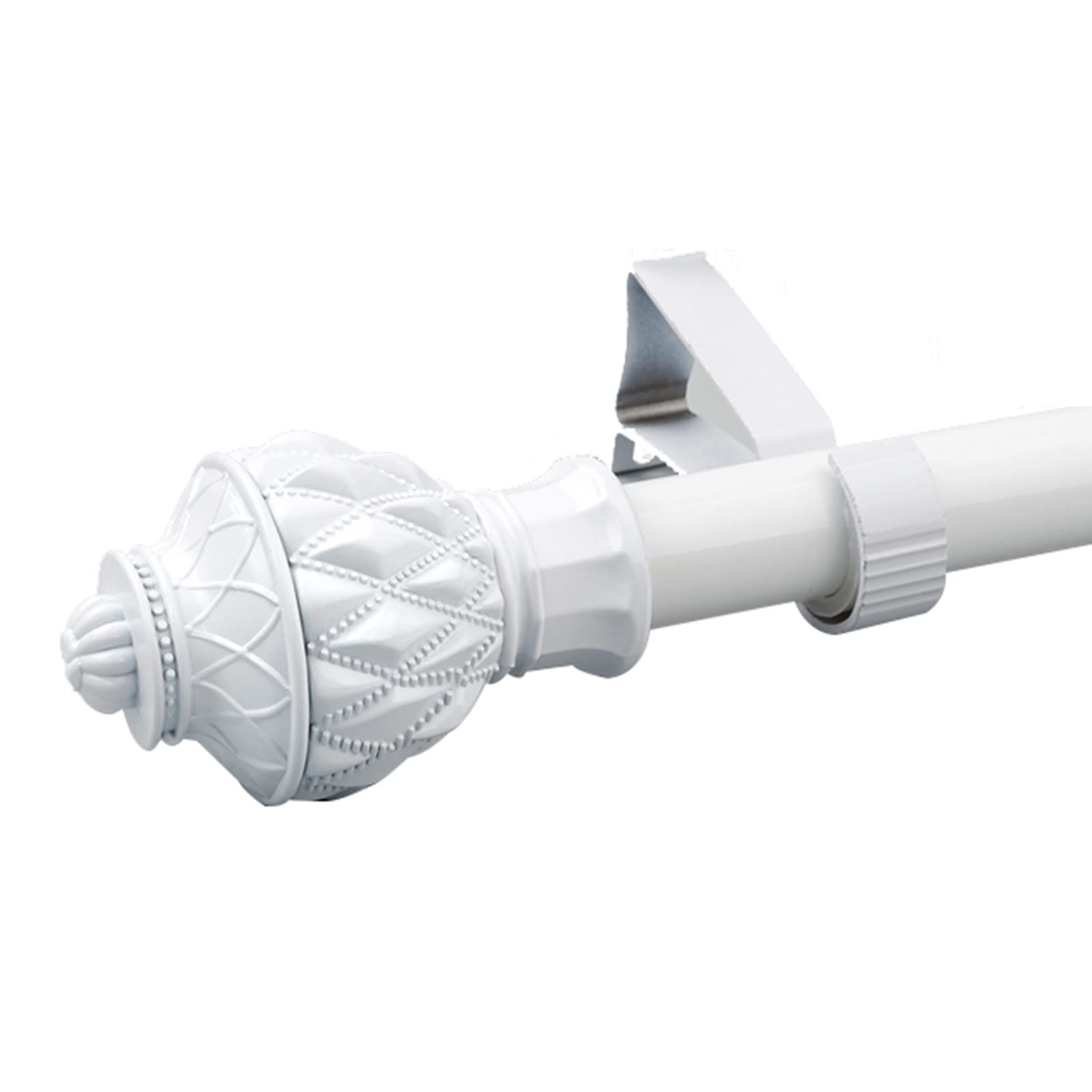 Support de tringle à rideau simple en aluminium robuste avec accessoires de 3 m de long, idéal pour la décoration de fenêtre durable et élégante