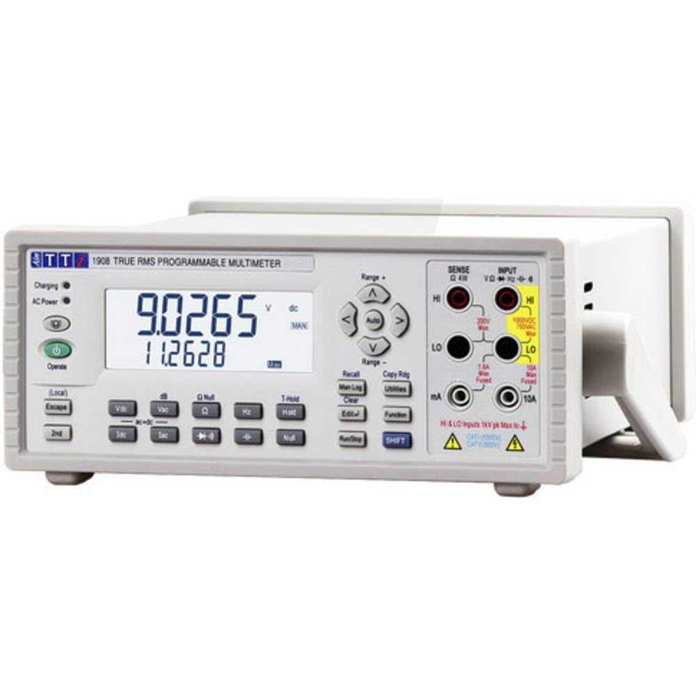 Aim TTi Multímetro digital de mesa 1908, registrador de datos II 600 V, CAT III 300 V