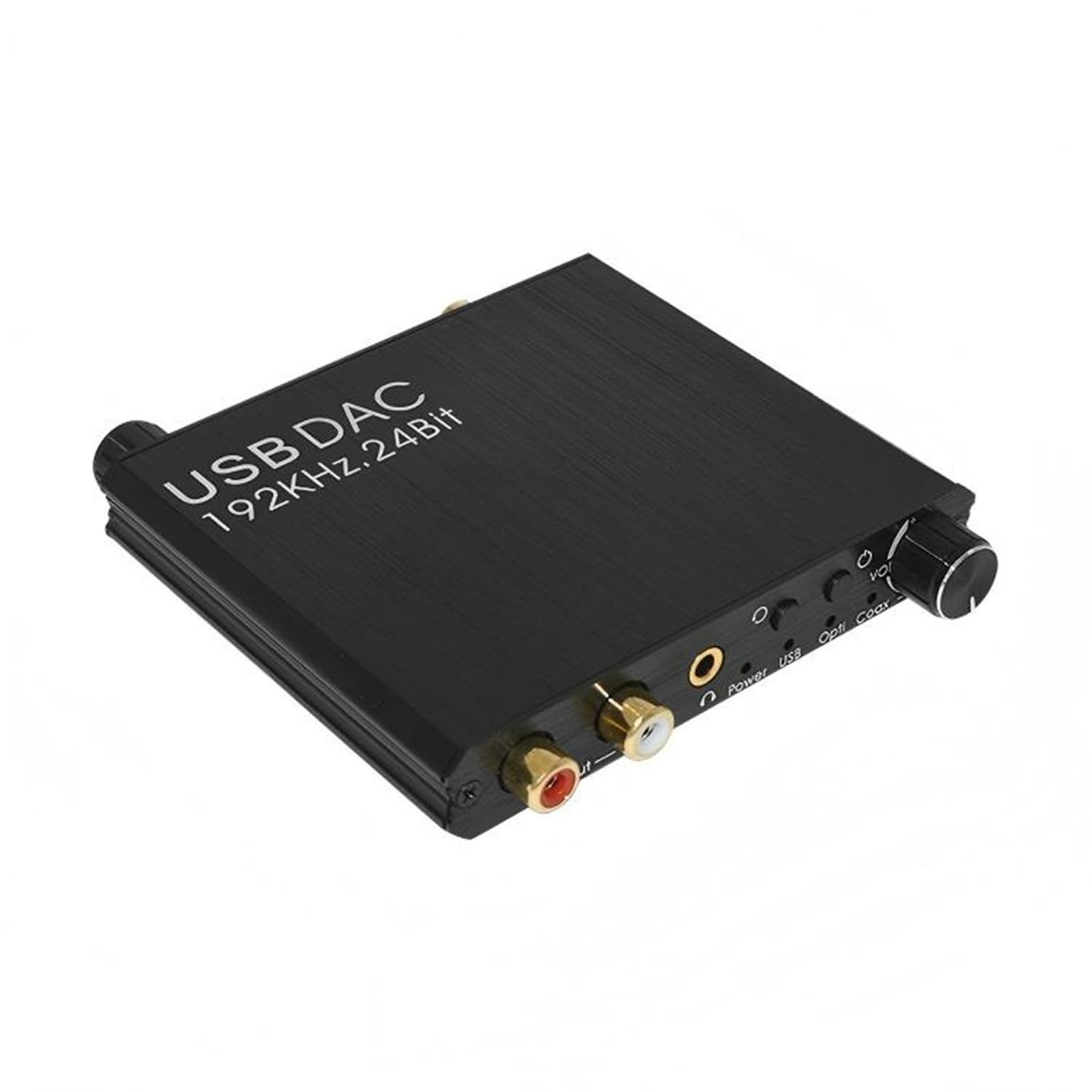 Convertidor Digital a analógico Ajuste de Volumen Graves Tarjeta Sonido USB DAC 192kHz óptico/coaxial