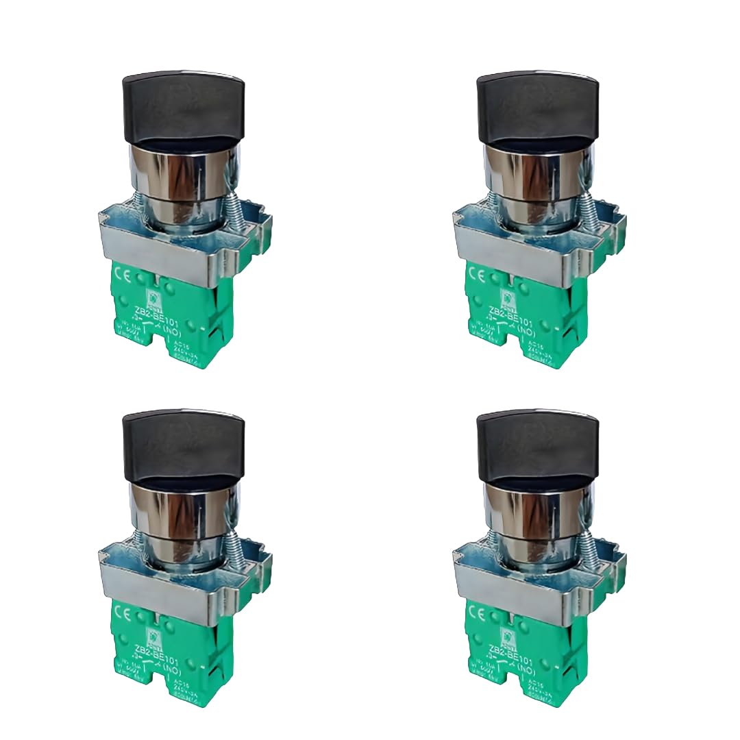Sparesdeal Plastic Rotary Selector Switch 2 Positions Self-lock Latching on-off 415v 10 A with NO Element 1 Nos-image-6