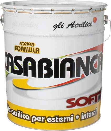 idropittura lavable acrílica para exterior y interior Casabianca Soft de 13l