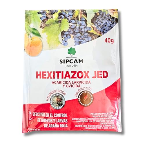 Hexitiazox JED 40 GR Insecticida y Acaricida contra Araña Roja MUY EFECTIVO | Acaricida, Insecticida y Ovicida contra Araña Roja 40 GR para 40 litros de Agua | Uso No Profesional | Nexum Market