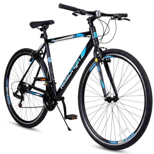RideOrigin Road Bike 700C City Commuter Bicycle for Men Women Adults, Black