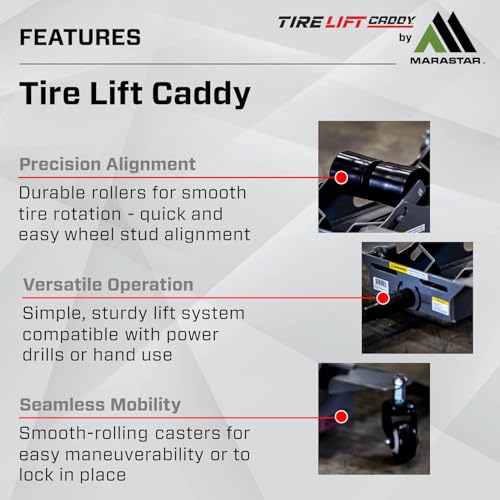 Tire Lift Caddy Adjustable 150lbs Capacity