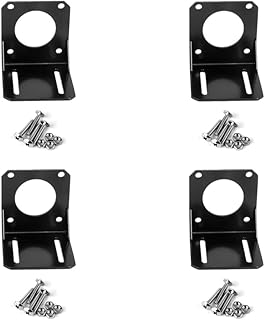 iYueMps 4pcs 57mm Stepper Motor Bracket For Nema23 Stepper Motor Mounting,Alloy Steel L-shape Fixed Seat with Screws and nuts (4 x 57mm for Nema 23)