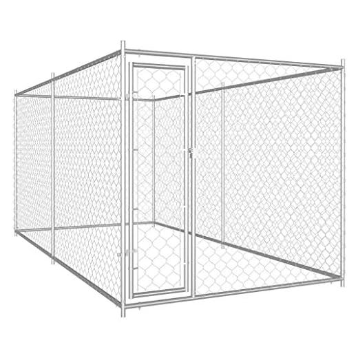 vidaXL Chenil d'Extérieur pour Chiens Enclos Cage Chiots Animaux Extérieur
