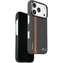 URR Apple iPhone 17 Pro Max ile Uyumlu Pure Kevlar MagSafe K l f, Turuncu