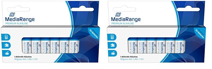 MediaRange Baterías Mignon (10) 1,5V MRBAT105 LR06 Alkaline AA (Paquete de 2)