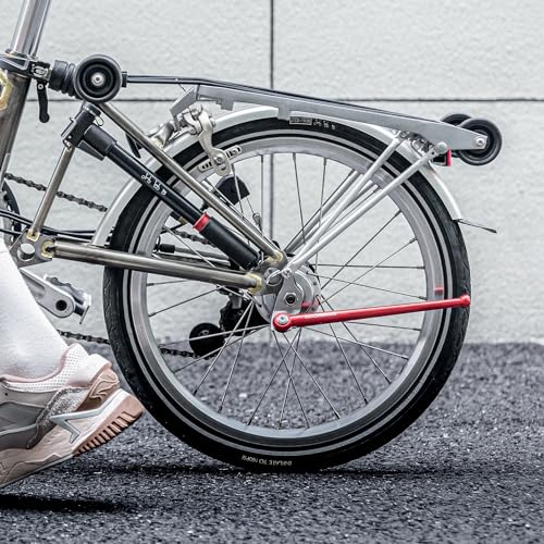 Soporte de bicicleta para rueda de 16 pulgadas Brompton ajustable central de aleación negra 6