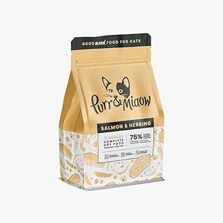 Purr & Miaow - Grain-Free Complete Dry Food for Sensitive Cats, Salmon & Herring, 1.5 kg product image