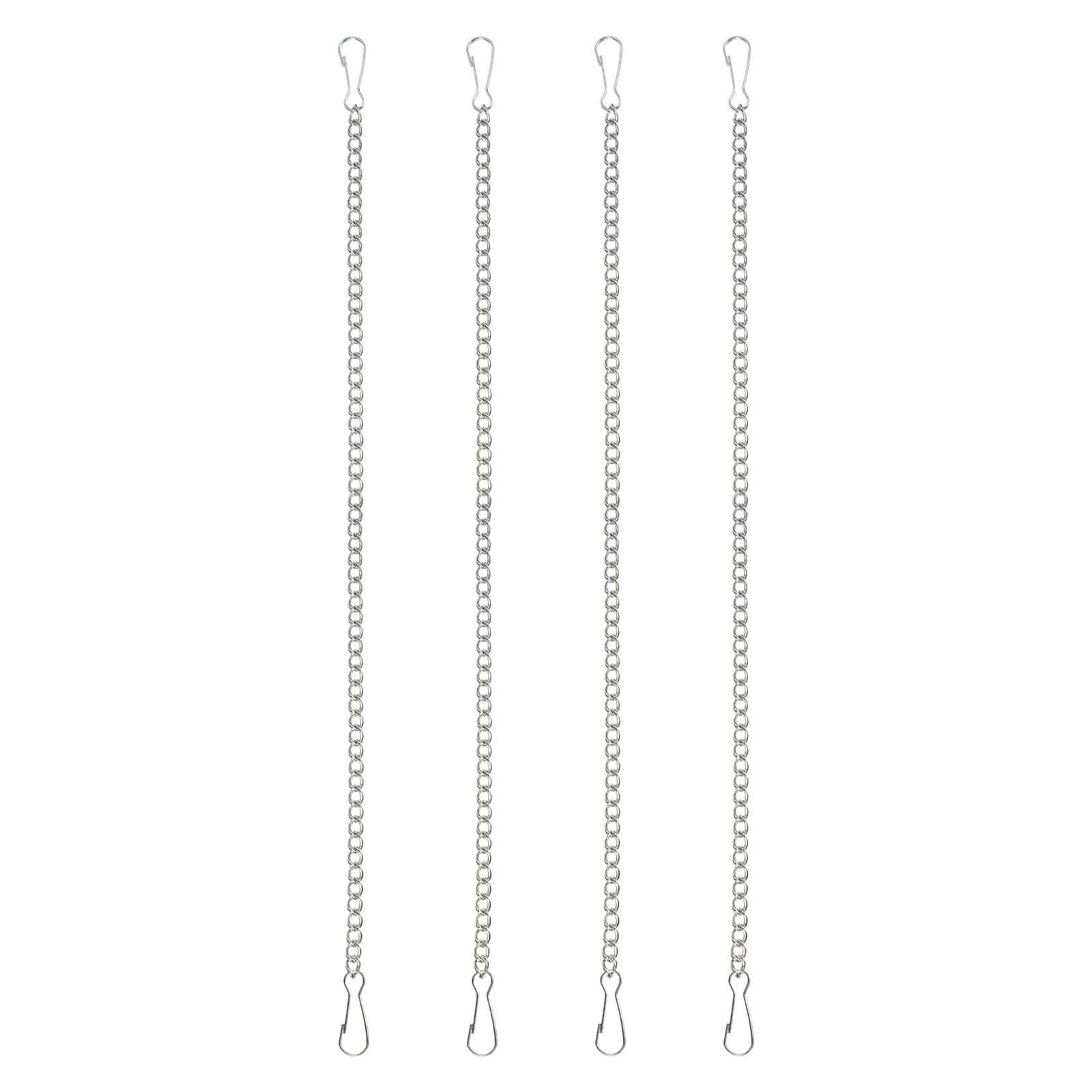 PATIKIL 4Pcs Hanging Chains with Hooks, 30cm Plant Hangers for Bird Feeders Planters Lanterns Wind Chimes Chalkboards and Ornaments, Silver