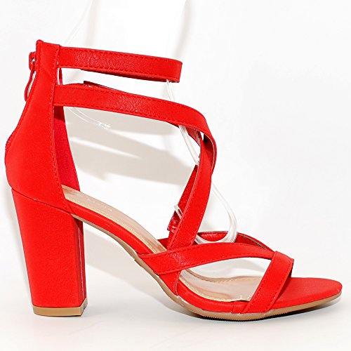 Image of Women's Chunky Heel Ankle Strap Sandals