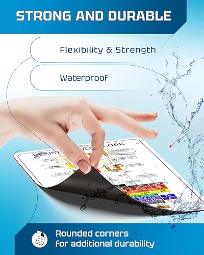 Image of Useful Magnets Resistor Color Code Chart | Reliable & Durable Magnetic Sheet for Easy Resistance Value Identification | Waterproof Flexible Rounded Corners Magnetic Poster 4.25 inch X 5.5 inch