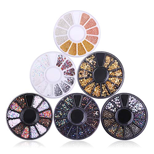 NICOLE DIARY 6 Scatole Chameleon Nail Beads Strass...