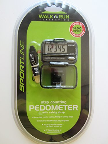 Sportline Step Counting Pedometer Walk Run Collection 10,000 Steps/Day - Model #: TG2793BK