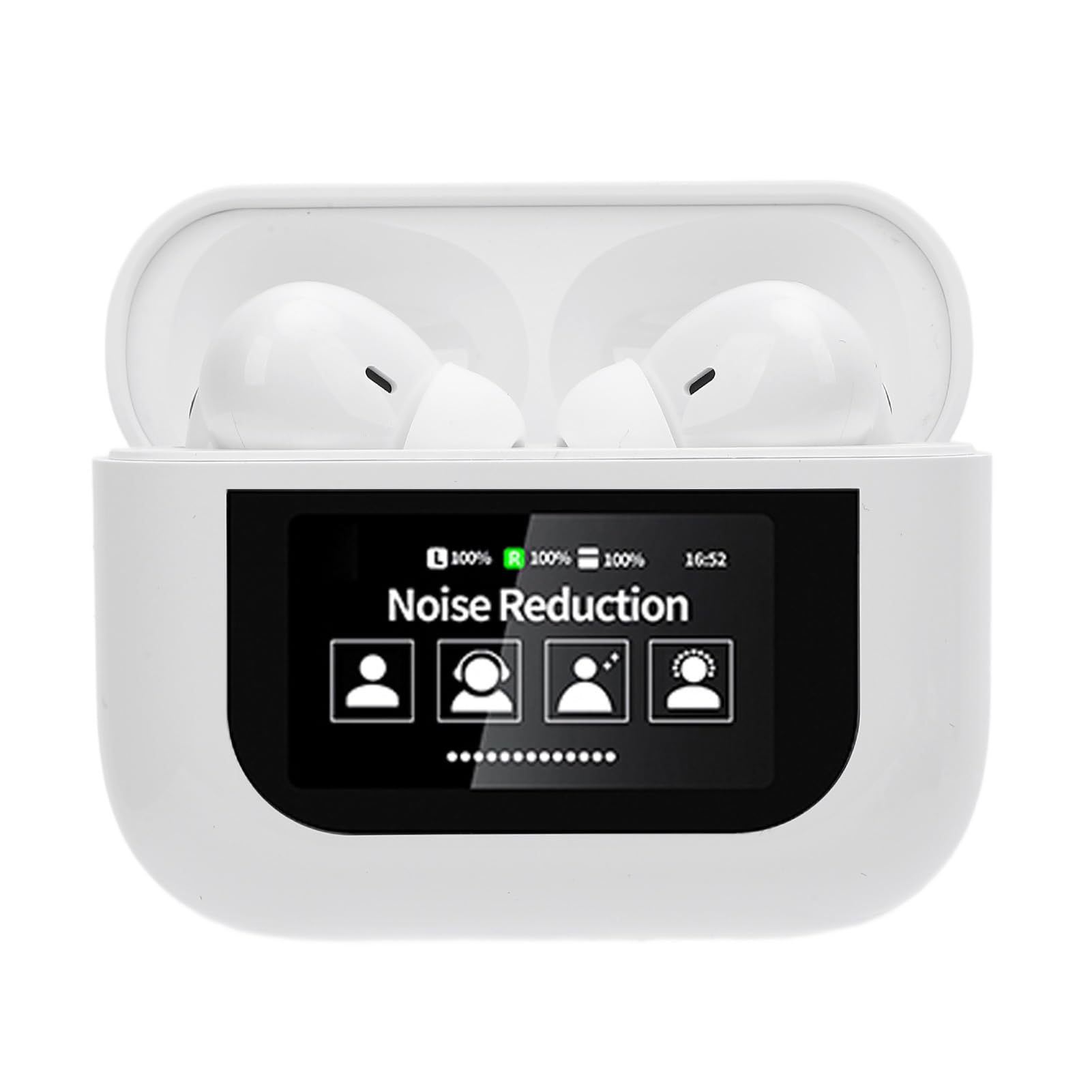 Jiawu Auricolari per Traduzione in 144 Lingue con Cancellazione Avanzata del Rumore per, Auricolari per Traduttore Bluetooth 5.4 per Viaggiatori, per Traduzione Linguistica in Plastica/ 2 Pezzi