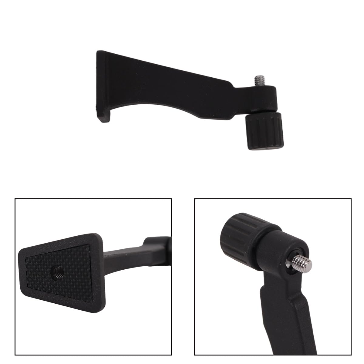 Adaptateur pour trépied de jumelles avec filetage 1/4 pouce – Métal, noir pour télescope et jumelles