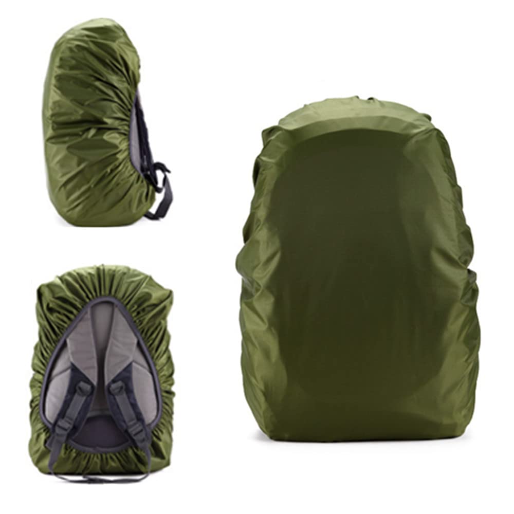 Paquete de 2 fundas impermeables para mochila, funda impermeable para mochila de 45 a 50 L, cubierta de lluvia ajustable para camping, senderismo, caza, viajes, ciclismo y más