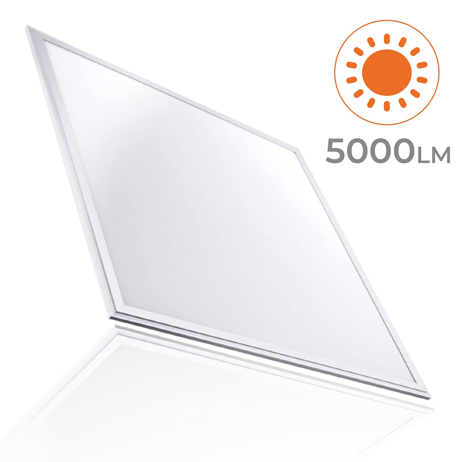 (LA) Panel LED slim 60 x 60 cm 48 W 5000 lumen reali. Bianco freddo (6000 K-6500 K) LED atomant. spedizione gratuito. Pack x5 Bianco freddo