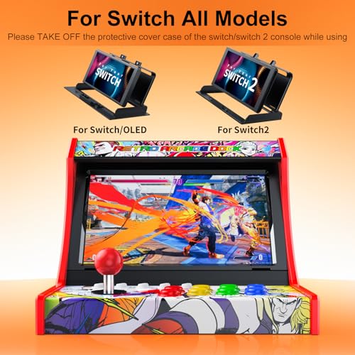 Image of Switch Arcade Stick for Nintendo Switch /OLED /Switch 2,Retro Arcade Machines for Home and Arcade Gaming Cabinet Stand for Street Fighter and The King of Fighters(Screen Not Included)