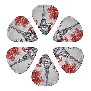 Tower Paris Painting Set de 6 médiators pour guitare acoustique, guitare électrique, basse, ukulélé – fin, moyen et… - Les Beatles, Paul McCartney, John Lennon, RIngo Starr, George Harrison Tower Paris Painting Set de 6 médiators pour guitare acoustique, guitare électrique, basse, ukulélé – fin, moyen et… – Image 4
