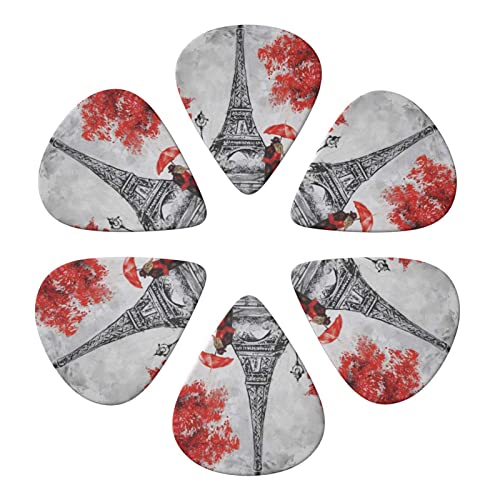 Tower Paris Painting Set de 6 médiators pour guitare acoustique, guitare électrique, basse, ukulélé – fin, moyen et… - Les Beatles, Paul McCartney, John Lennon, RIngo Starr, George Harrison Tower Paris Painting Set de 6 médiators pour guitare acoustique, guitare électrique, basse, ukulélé – fin, moyen et… – Image 5