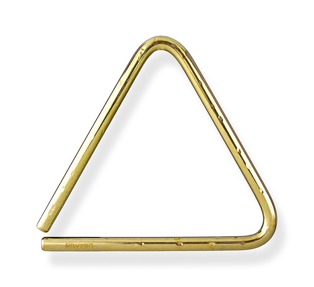Grover Pro Percussion Bronze Hammered Lite Concert Triangle - 6-inch