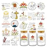 INCOK Rub-on-Transfers zum Basteln, 20 Blatt Bibelvers-Kranz, Tassenwickel für 473 ml Becher, Aufschrift It is Well with My Soul Christian Zitates, Kaffeetasse, UV-DTF-Aufkleber