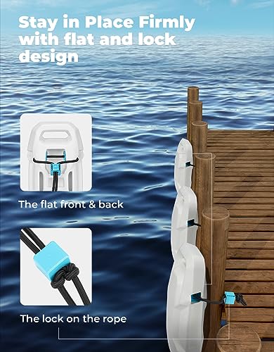 Image of KEMIMOTO Boat Fenders Boat Bumpers for Docking Upgraded Boat Fenders Bumpers, Fit for Bass Boat Jon Boat and Pontoon Boat