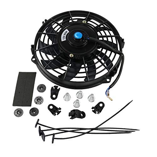 Jdmspeed New Universal Slim Fan Push/Pull Electric Radiator Cooling Engine Kit 12V 80W 9 Inch #TOP3
