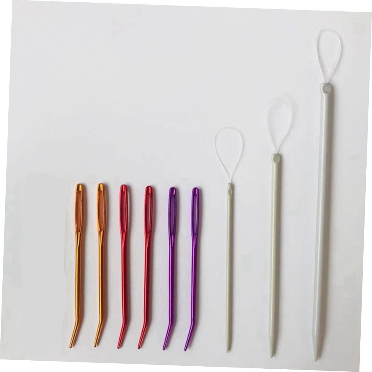 NUOBESTY 5juegos Agujas De Coser Ojo Grande y Agujas De Enhebrar Incluye Frasco Para Costura Mano