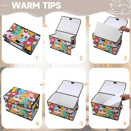 Image of Stackable Clothes Storage Bins with Lids 3 Pack | Closet Organizers Fabric Box for Home and Office,Blanket Clothes Organizers,Under Bed Storage Containers