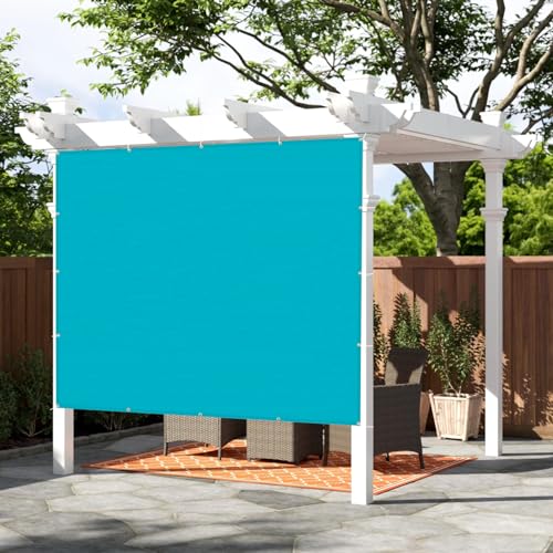 SUNNY GUARD Shade Cloth Custom Size 7x20 FT Sun Shade Screen Fabric Shade Cover Tarp with Grommets for Pergola Backyard Garden, Turquoise(We Customized)